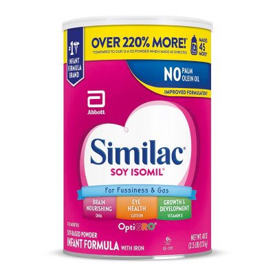 Similac Soy Isomil Infant Formula 40 Oz Sam S Club