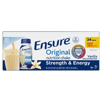 Ensure Original Nutrition Shake, Small Meal Replacement Shake, Vanilla (8  fl. oz., 24 ct.) - Sam's Club