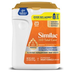 Similac 360 Total Care Infant Sensitive Powder Formula, 40 oz.