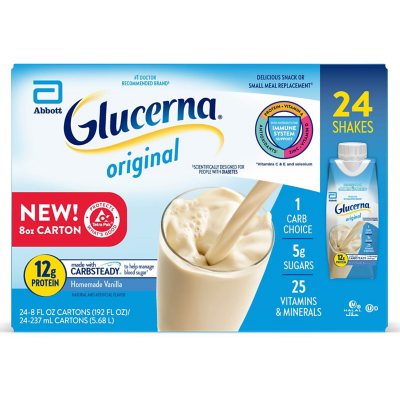 Glucerna Nutritional Shake, Homemade Vanilla (8 fl. oz., 24 pk.) Sam