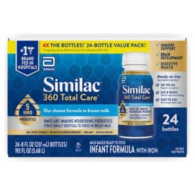 Similac 360 Total Care Advance Infant Formula, Ready to Feed 8 fl. oz., 24 ct.