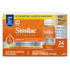 Similac 360 Total Care Sensitive Infant Formula, Ready to Feed 8 fl. oz., 24 ct.