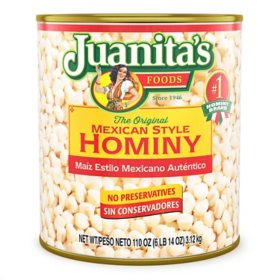 Juanita's Foods Mexican Style Canned Hominy (110 oz.)