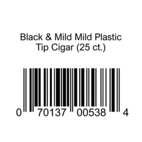 Black & Mild Mild Plastic Tip Cigar (1 pk., 25 ct.)
