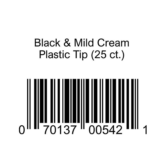Black & Mild Cream Plastic Tip (25 ct.)