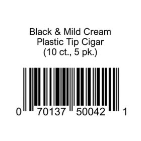 Black & Mild Cream Plastic Tip Cigar (10 ct., 5 pk.)