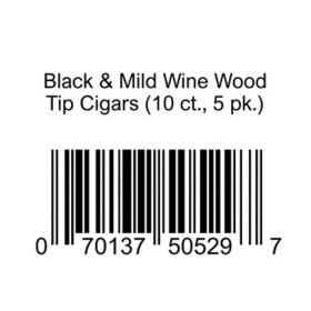 Black & Mild Wine Wood Tip Cigars 10 ct., 5 pk.