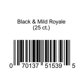 Black & Mild Upright Royale Plastic Tip Cigars, Pre-Priced 1 for $0.89, 25 ct.