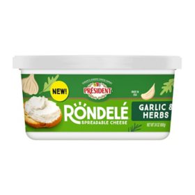 President Rondele Garlic and Herbs Spreadable Cheese, 24 oz.