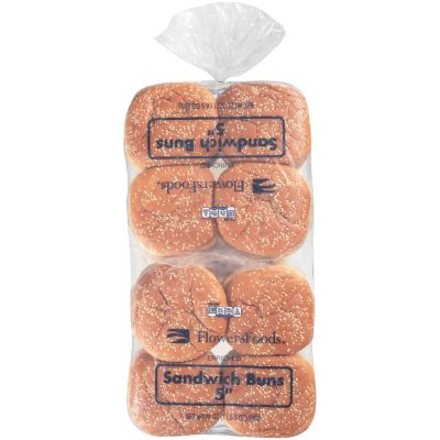 Flowers Foods 5" Seeded Hamburger Buns 16 ct. Sam's Club