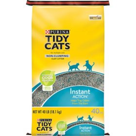 Purina Tidy Cats Non-Clumping Clay Cat Litter, Instant Action for Multiple Cats (40 lbs.)