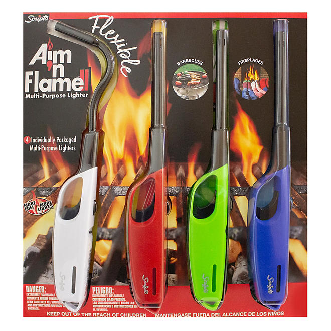 Scripto Aim 'N Flame MAX Multi-Purpose Lighter 4-pk.