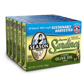 Season Brand Sardines in Olive Oil 3.75 oz., 5 pk.