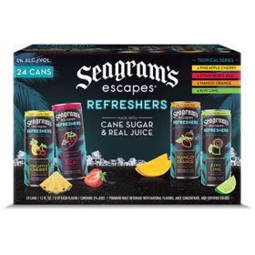 Seagram's Escapes Refreshers Variety Pack, 12 fl. oz. can, 24 pk.