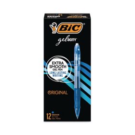 BIC Gel-ocity Retractable Gel Pen, Blue Ink, (.7mm, Medium, 12ct.)