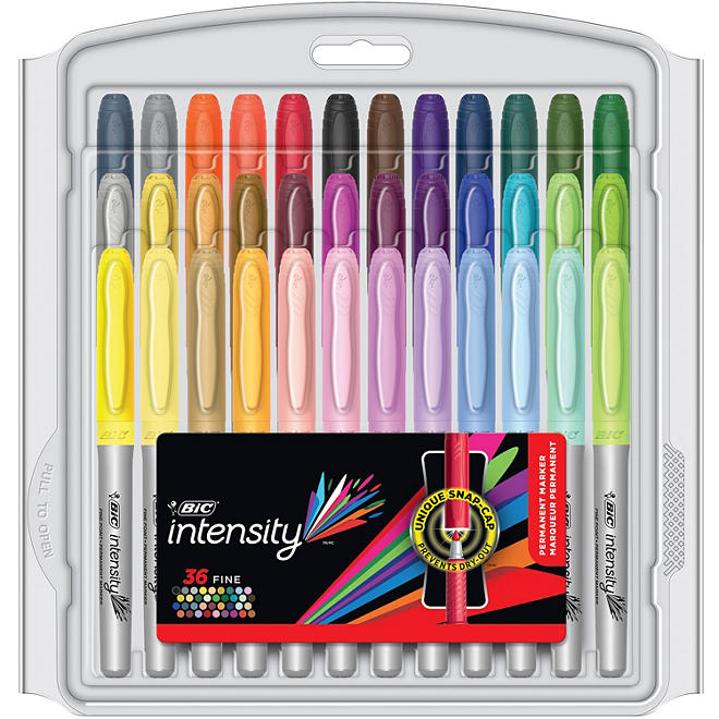 BIC Marking Fine Tip Permanent Marker, Assorted Colors, 36ct.