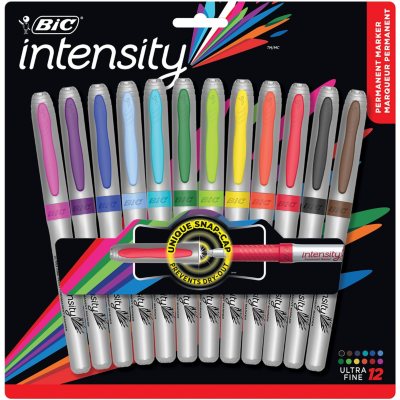 Bic Marking Ultra Fine Tip Permanent Marker Assorted Colors 12 Pk Sam S Club