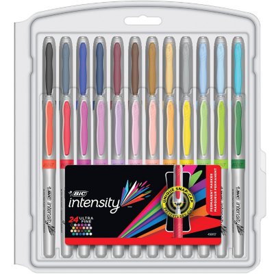 BIC Intensity Fashion Permanent Markers, Ultra Fine Point, Asst. Colors