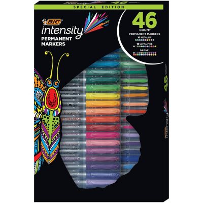BIC - Intensity Fashion Permanent Markers, Ultra + Fine | Asst. Colors, 40  count