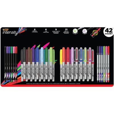 BIC Intensity Permanent Marker & Fineliner Kit, Assorted Colors, 42 ct -  Sam's Club