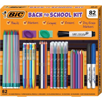 BIC Assorted Back to School Supply Kit, 82 Piece Set - Sam's Club