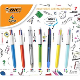 BIC 4-Color Retractable Ballpoint Pens, Variety Pack, 7 Count