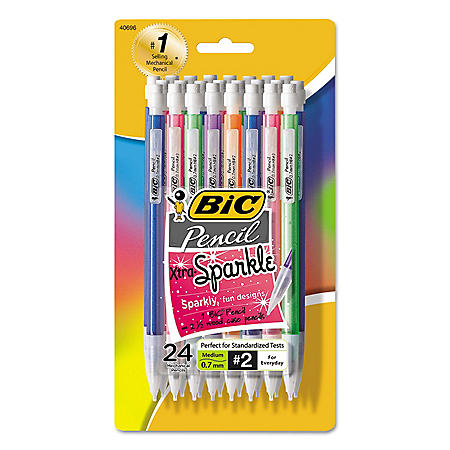 0.7 mm BIC Xtra-Sparkle Mechanical Pencil Medium Point 24-Count 24 Pack 