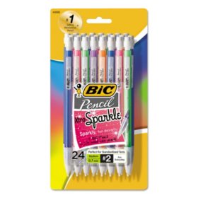 BIC Xtra-Sparkle Mechanical Pencil, 0.7mm, Assorted Color Barrels, 24pk.