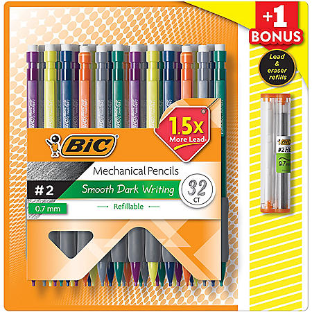 HB #2 BIC 0.7 mm Matic Grip Mechanical Pencil 12 Pencils by MegaDeal 