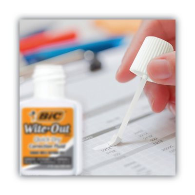 BIC Wite-Out Quick Dry Correction Fluid, 20 ml Bottle, White, 3pk