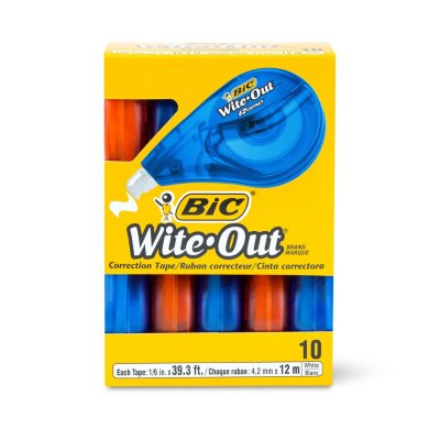 BIC Wite-Out Ez Correct Tape Correction, Non-Refillable, 1/6 X 472, 2 /  Lot