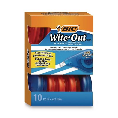 BIC Wite-Out Brand Shake 'n Squeeze Correction Pen, White, 12-Pack for  School Supplies 