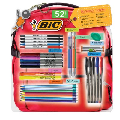 BIC Ultimate Back to School Kit, Assorted School Supplies (42 Count)