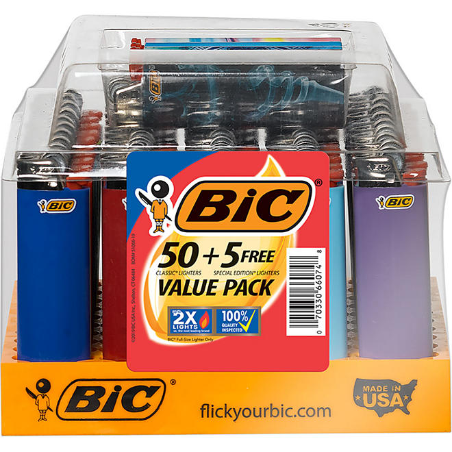 BIC Maxi Lighter Tray 50 + 5 Free 55 ct.