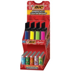 BIC 2-Tier Lighter Display with EZ Reach Lighters Maxi Holiday SE Lighters (90 ct.)