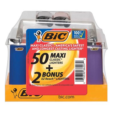 BIC Maxi Pocket Lighter Tray with Two Bonus EZ Reach Lighters (52 ct.) -  Sam's Club