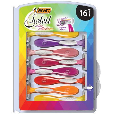  Women's Disposable Razors with Lubricating Strips, Triple  (Three) Blade, Rubber Grip, 15-ct Set : Beauty & Personal Care