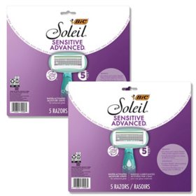 BIC Soleil Sensitive Advanced Women's Disposable Razor, 10 ct.