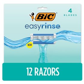 BIC EasyRinse Anti-Clog Women's Disposable Razor, 12 ct.
