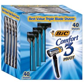 Bic Comfort 3 Pivot Shavers 40 Ct Sam S Club