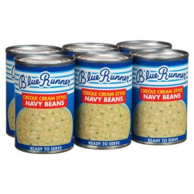 Blue Runner Creole Cream Style Navy Beans, 6 pk.