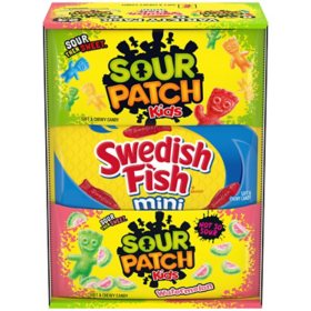 SOUR PATCH KIDS & SWEDISH FISH Variety Pack Candy, 2 oz., 24 pk.