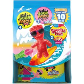 Sour Patch Kids & Swedish Fish Summer Party Candy, Variety Pack, 10 pk.
