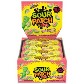 SOUR PATCH KIDS Soft & Chewy Candy, Halloween Candy, 24 Count (Pack of 6)  Mixed-Fruit 24 Count (Pack of 6)