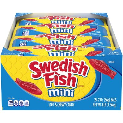 SWEDISH FISH Mini Soft and Chewy Candy 2 oz., 24 pk. - Sam's Club
