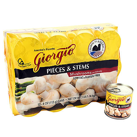 Giorgio Mushroom Pieces and Stems (4 oz., 12 ct.)