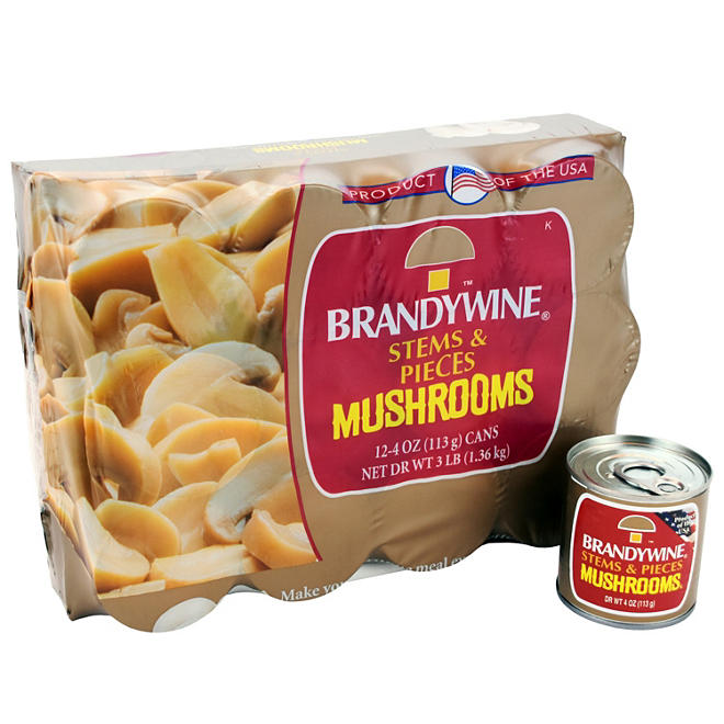 Brandywine Stems & Pieces Mushrooms (4 oz., 12 pk.)