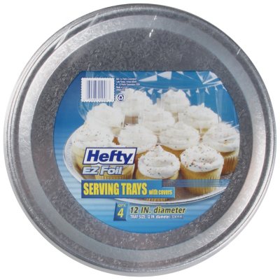Hefty® EZ Foil Serving Trays w/Covers 12in/4ct Sam's Club