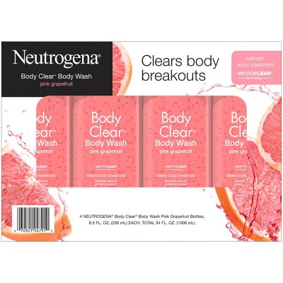 Neutrogena Body Clear Body Wash, Pink Grapefruit (8.5 fl. oz., 4 pk