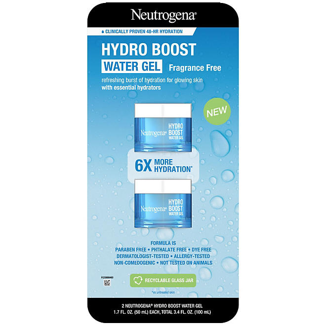 Neutrogena Hydro Boost 48-Hour Water Gel Face Moisturizer 1.7 oz., 2 pk.
